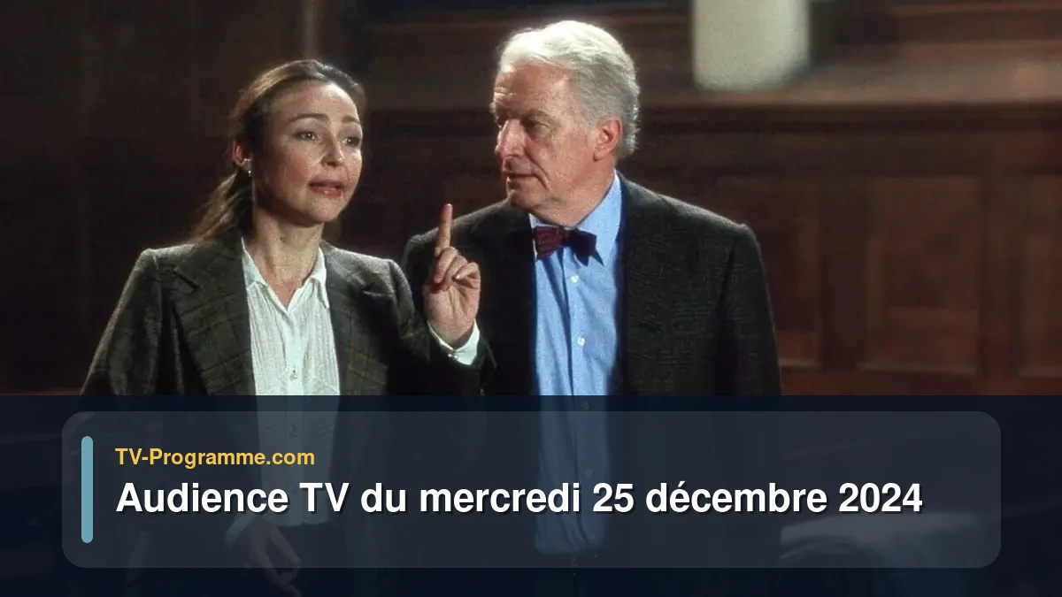 Audiences TV et audimat en prime time du Mercredi 25 décembre 2024