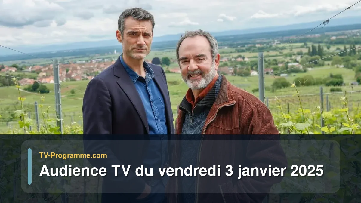 Audiences TV et audimat en prime time du Vendredi 3 janvier 2025