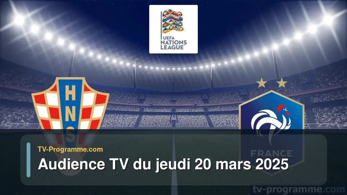 Audiences TV et audimat en prime time du Jeudi 20 mars 2025
