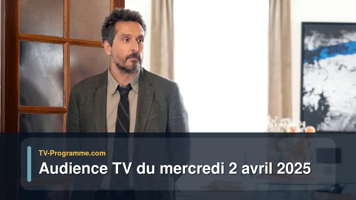 Audiences TV et audimat en prime time du Mercredi 2 avril 2025