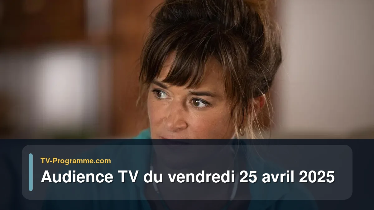 Audiences TV et audimat en prime time du Vendredi 25 avril 2025