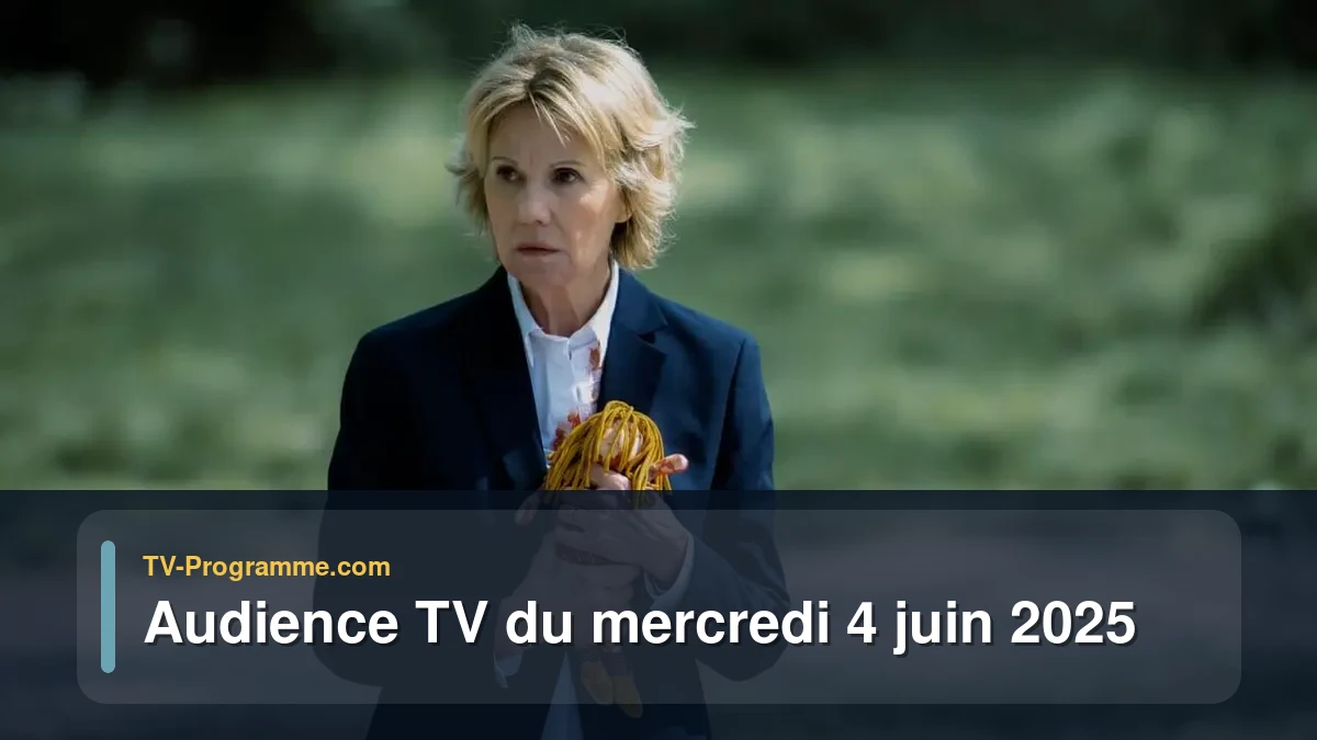 Audience TV du Mercredi 4 juin 2025
