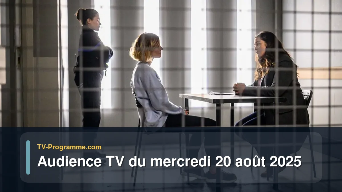Audience TV du Mercredi 20 août 2025