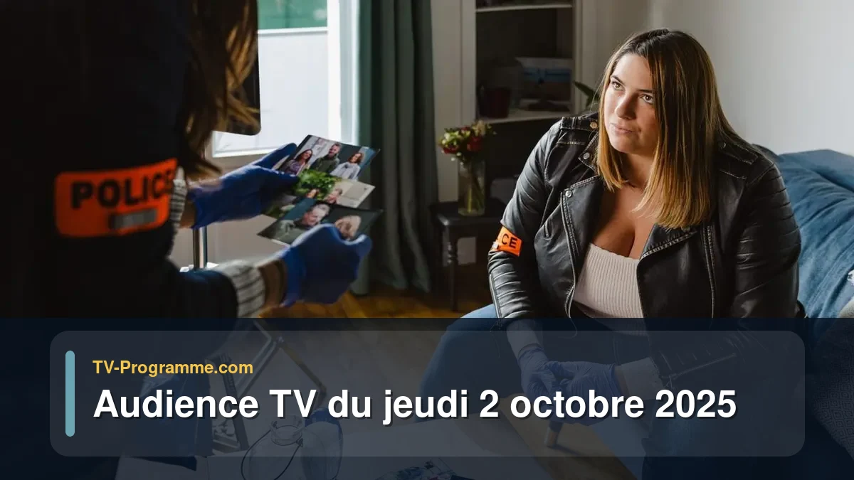 Audience TV du Jeudi 2 octobre 2025