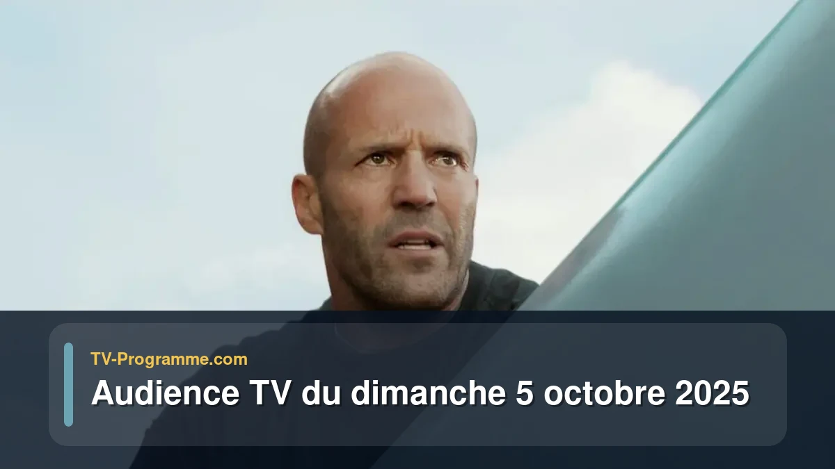 Audiences TV et audimat en prime time du Dimanche 5 octobre 2025