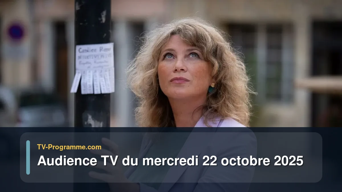 Audiences TV et audimat en prime time du Mercredi 22 octobre 2025