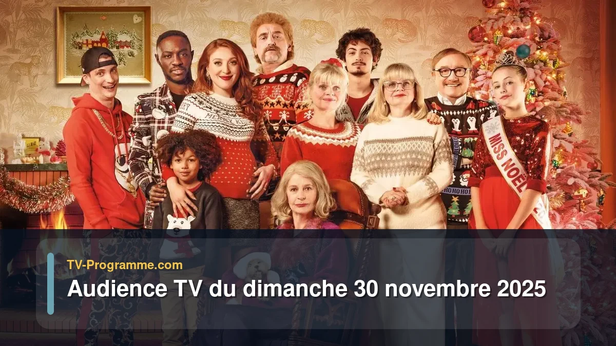 Audience TV du Dimanche 30 novembre 2025