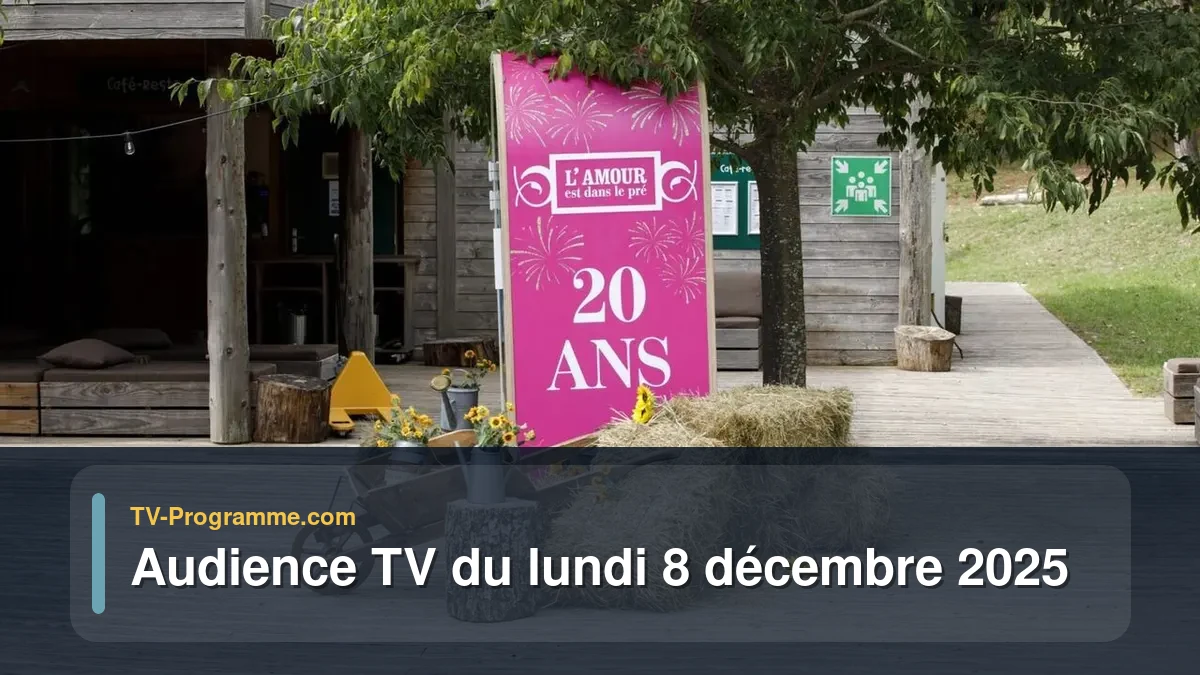 Audiences TV et audimat en prime time du Lundi 8 décembre 2025