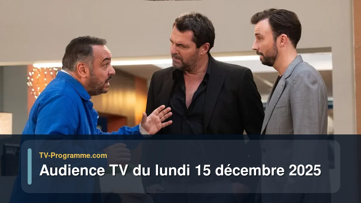 Audiences TV et audimat en prime time du Lundi 15 décembre 2025