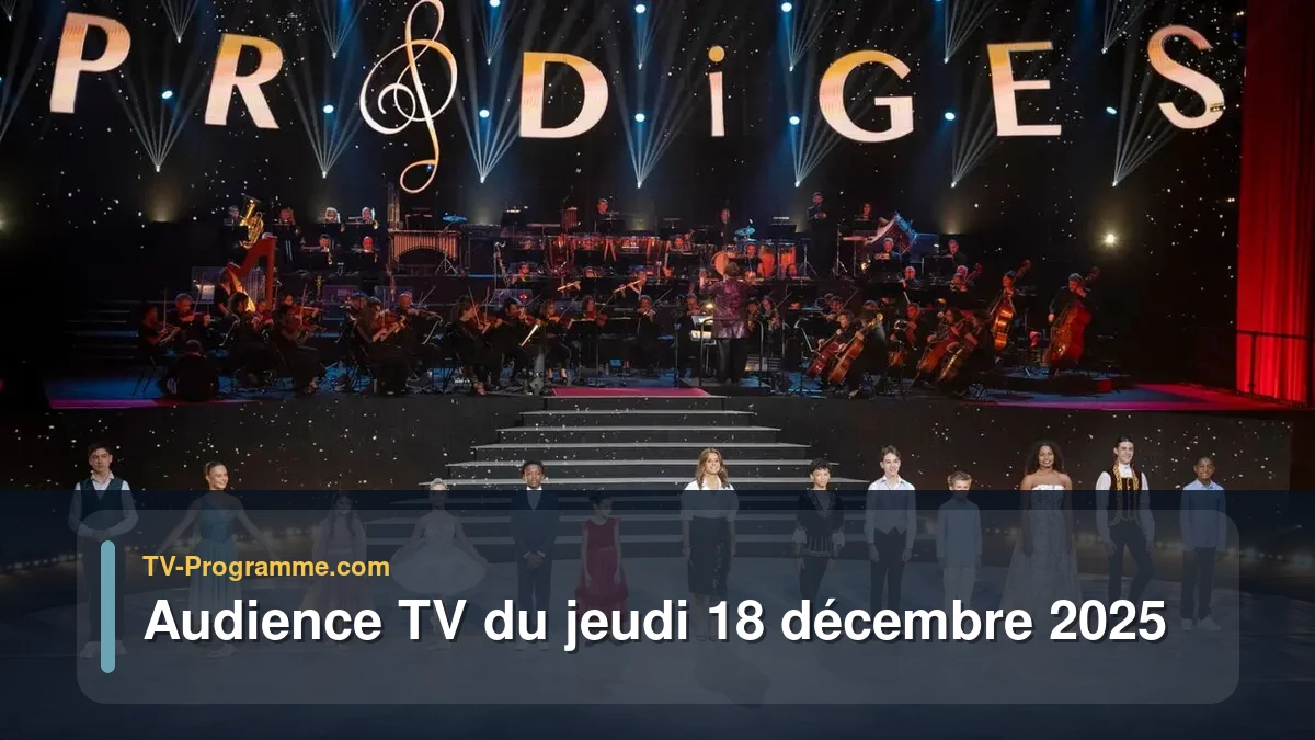Audiences TV et audimat en prime time du Jeudi 18 décembre 2025