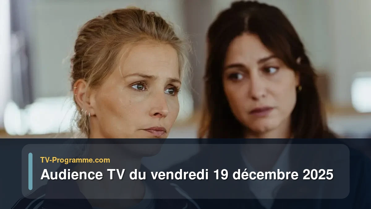 Audiences TV et audimat en prime time du Vendredi 19 décembre 2025