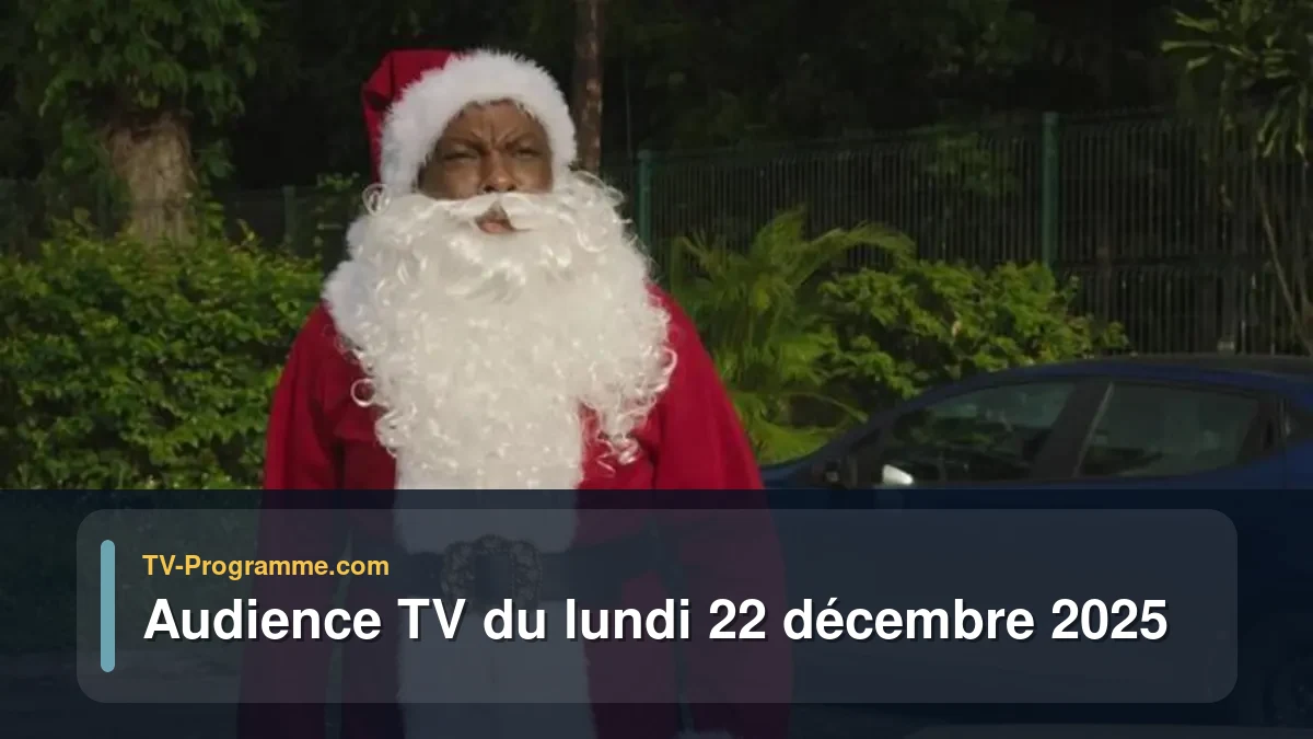 Audiences TV et audimat en prime time du Lundi 22 décembre 2025