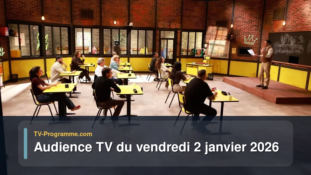 Audiences TV et audimat en prime time du Vendredi 2 janvier 2026
