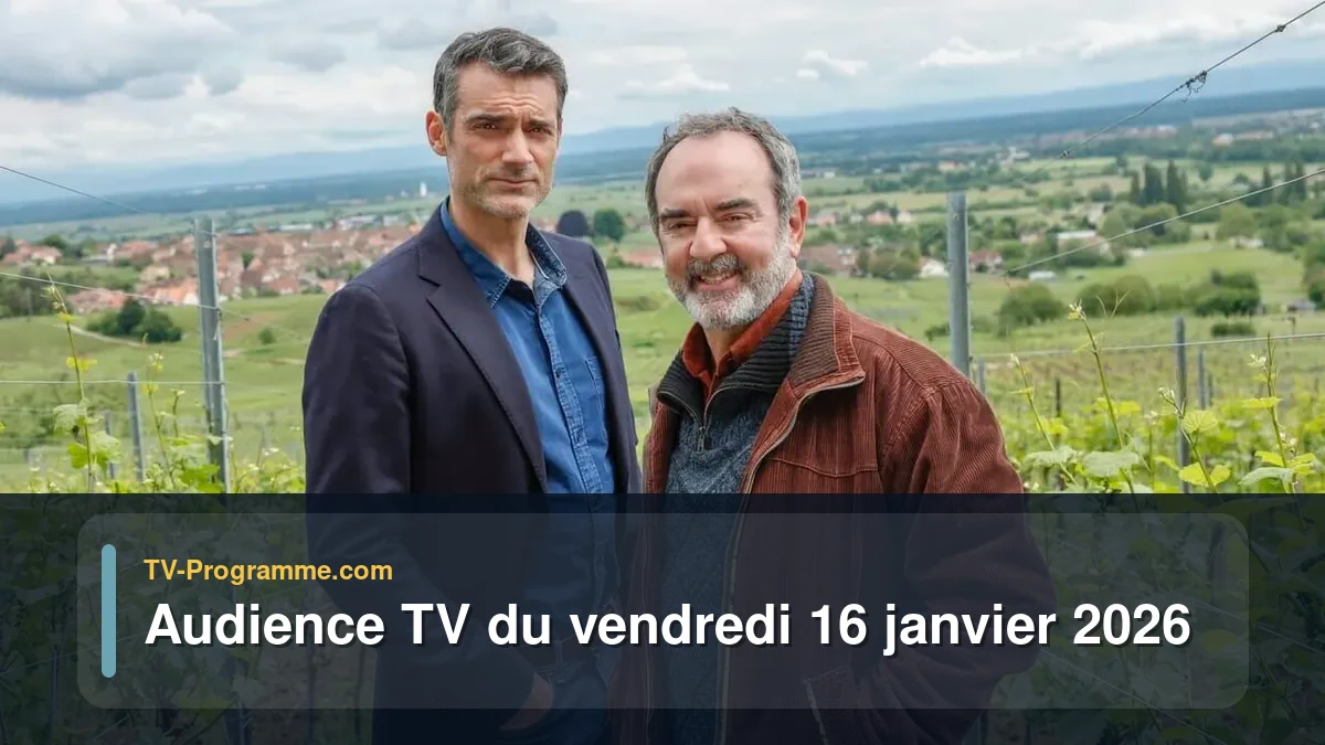 Audience TV du Vendredi 16 janvier 2026