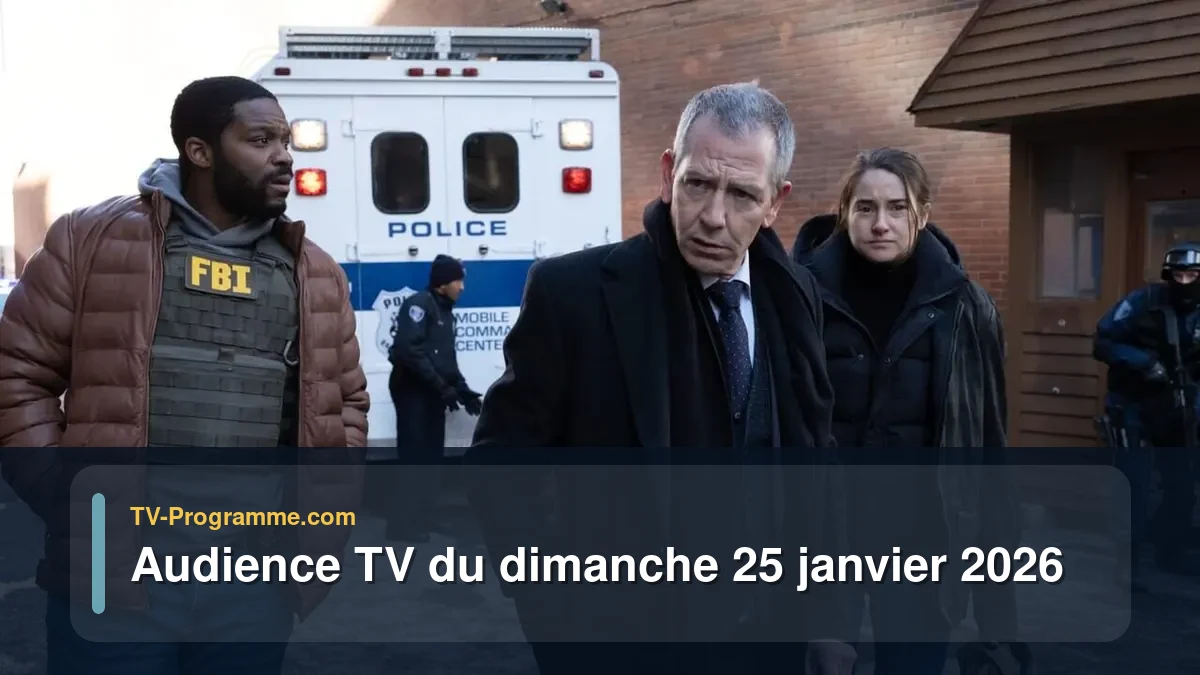 Audiences TV et audimat en prime time du Dimanche 25 janvier 2026