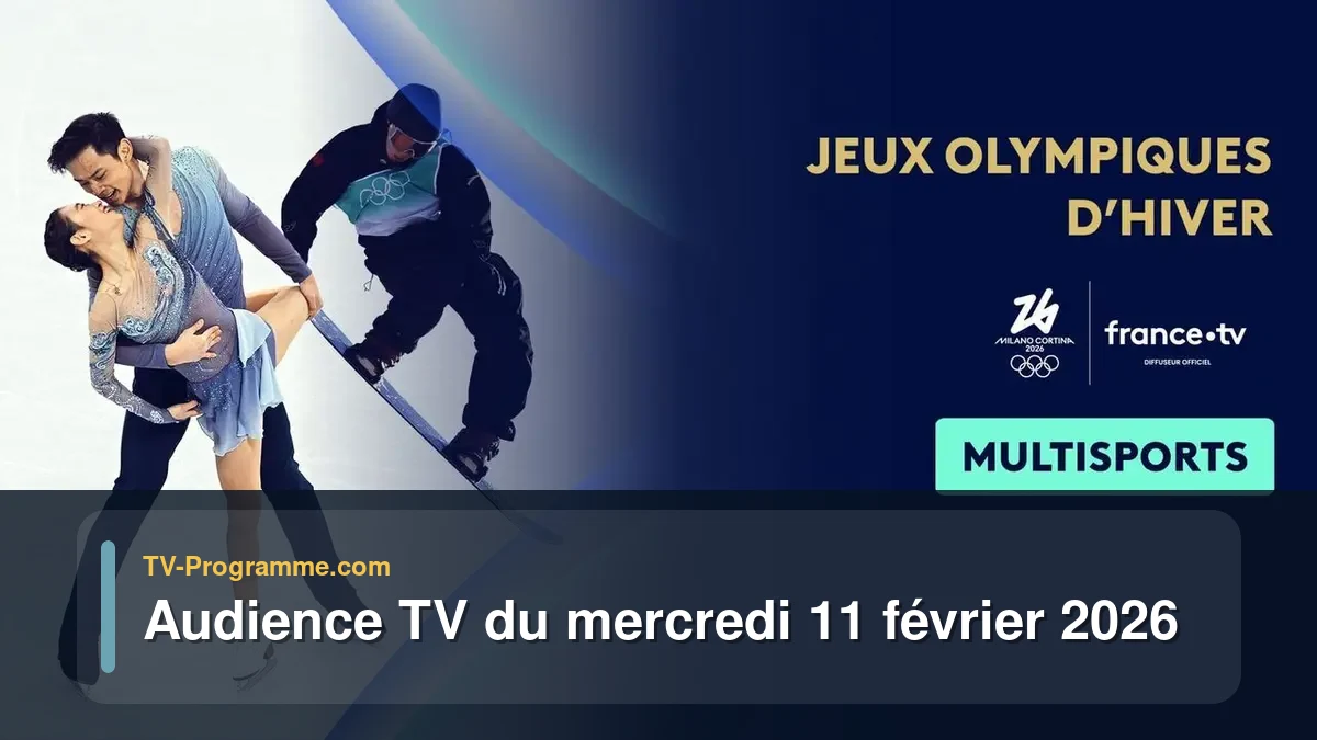 Audiences TV et audimat en prime time du Mercredi 11 février 2026