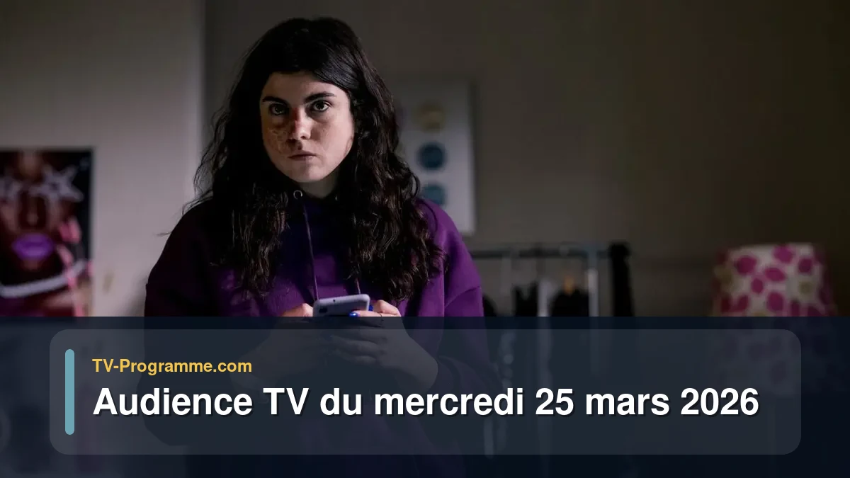 Audience TV du Mercredi 25 mars 2026