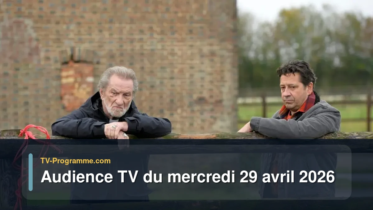 Audience TV du Mercredi 29 avril 2026