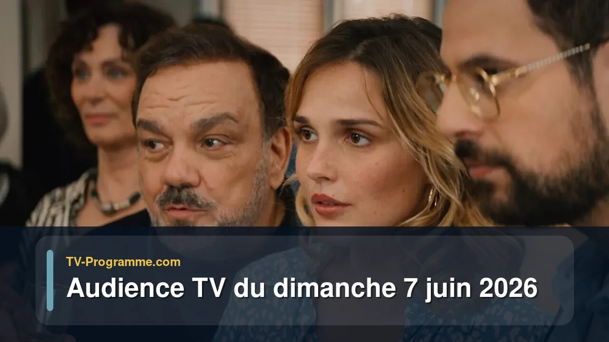 Audiences TV et audimat en prime time du Dimanche 7 juin 2026
