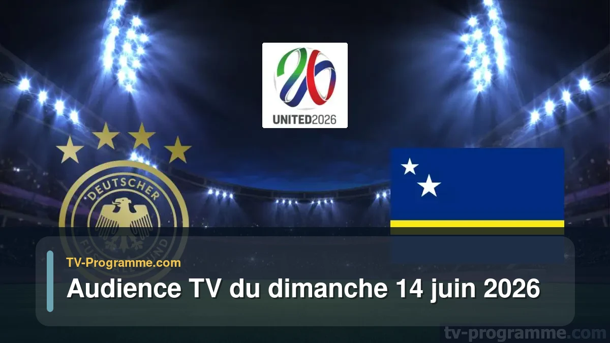 Audience TV du Dimanche 14 juin 2026