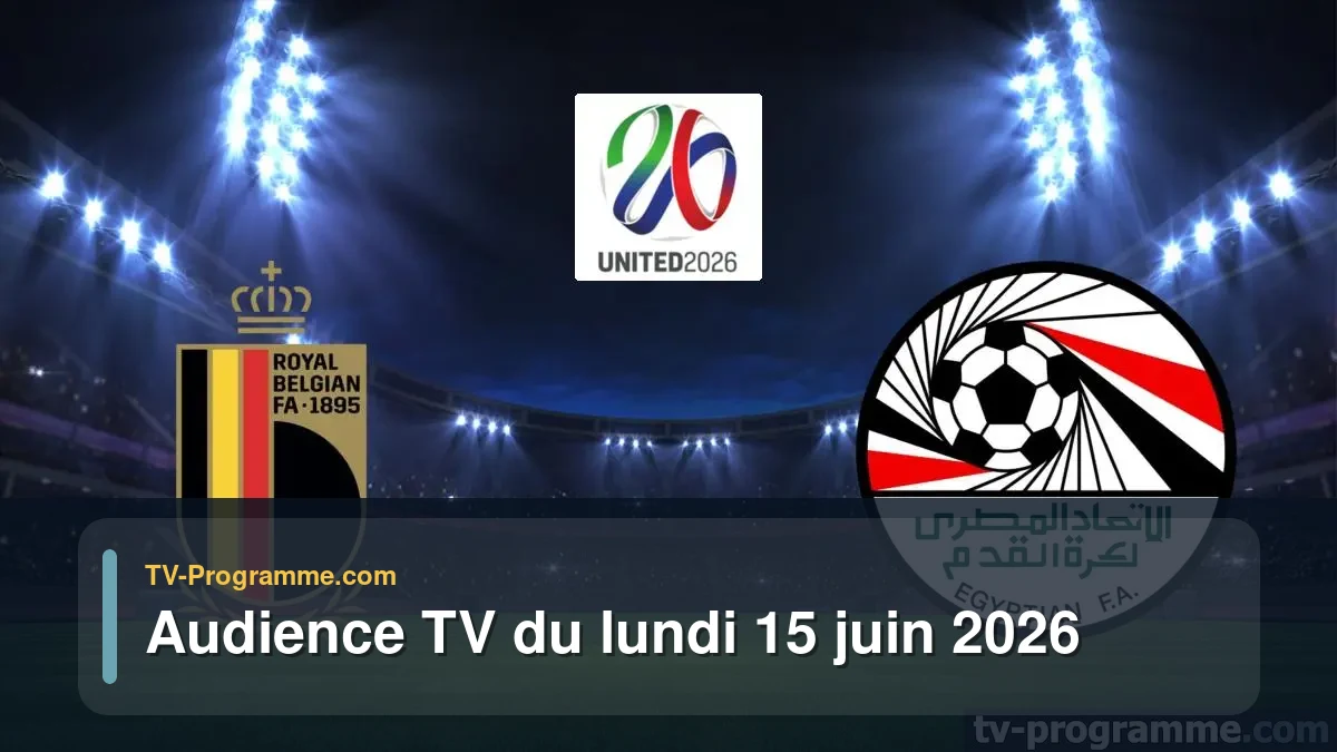 Audience TV du Lundi 15 juin 2026