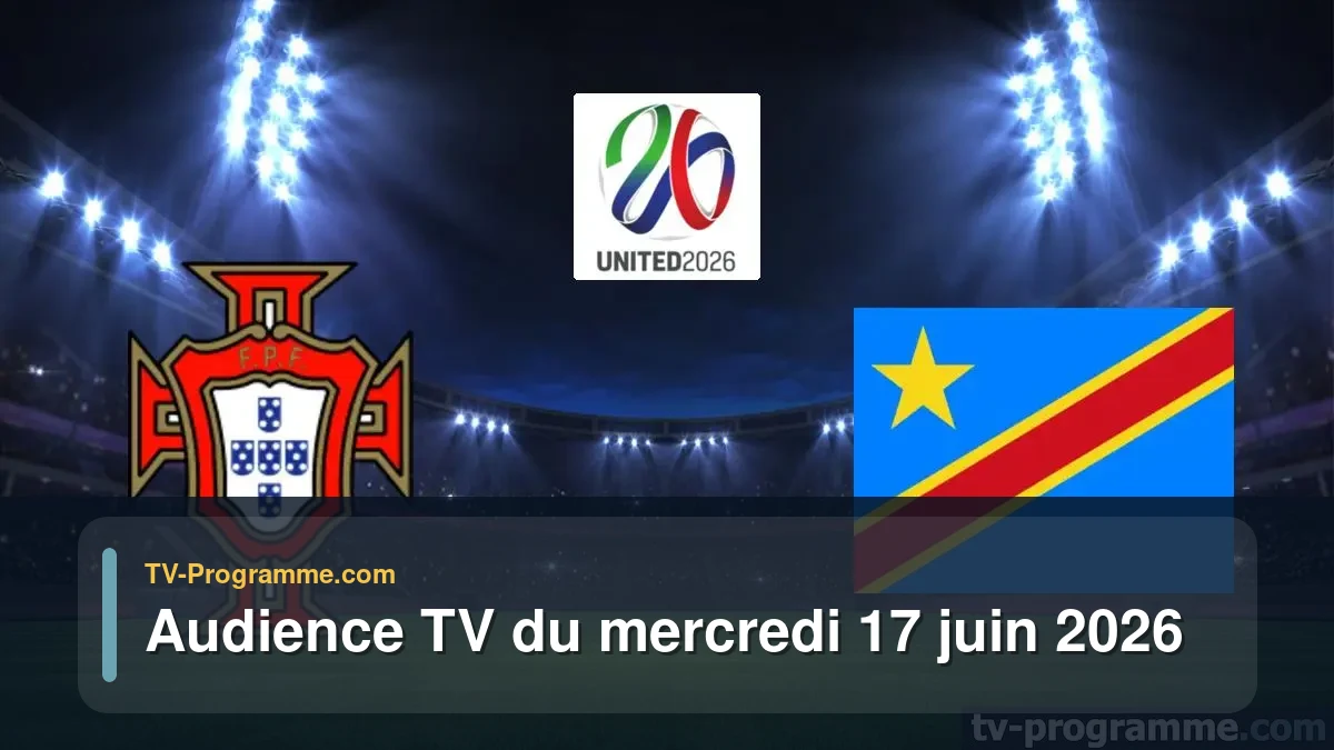Audience TV du Mercredi 17 juin 2026