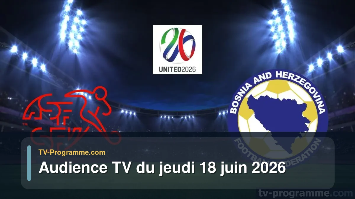 Audience TV du Jeudi 18 juin 2026