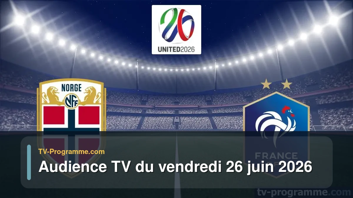 Audience TV du Vendredi 26 juin 2026