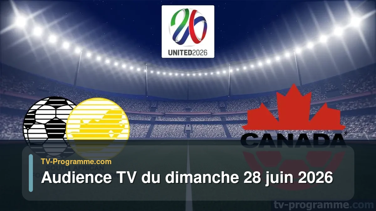 Audiences TV et audimat en prime time du Dimanche 28 juin 2026
