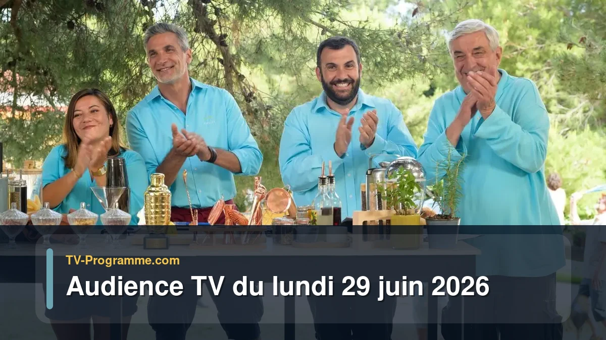 Audience TV du Lundi 29 juin 2026