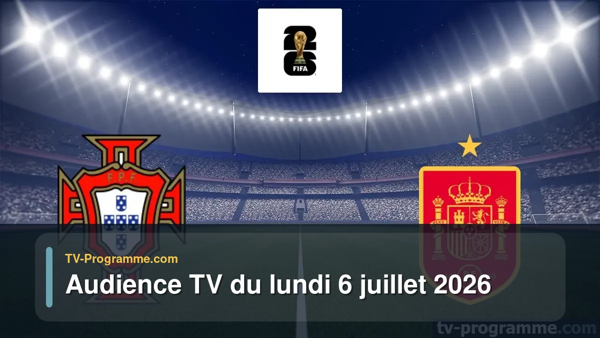 Audiences TV et audimat en prime time du Lundi 6 juillet 2026