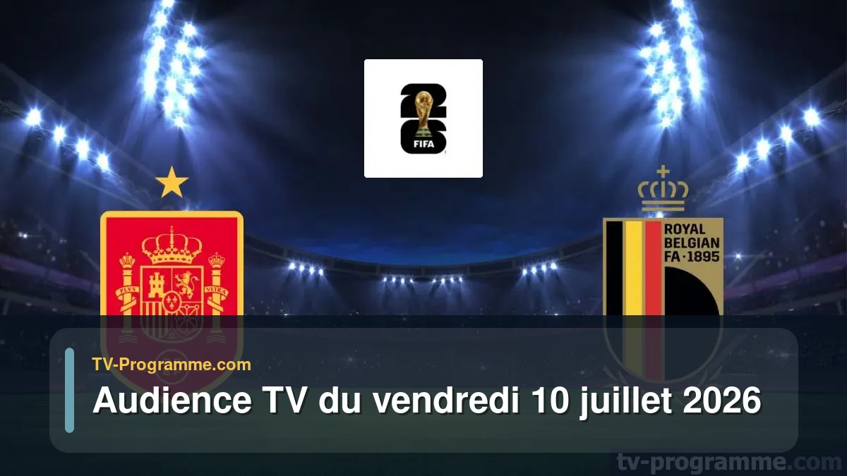 Audience TV du Vendredi 10 juillet 2026