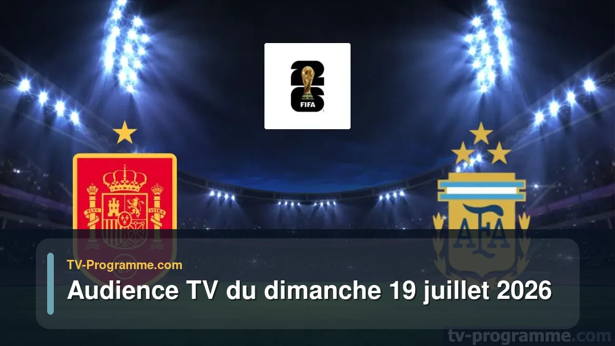 Audiences TV et audimat en prime time du Dimanche 19 juillet 2026