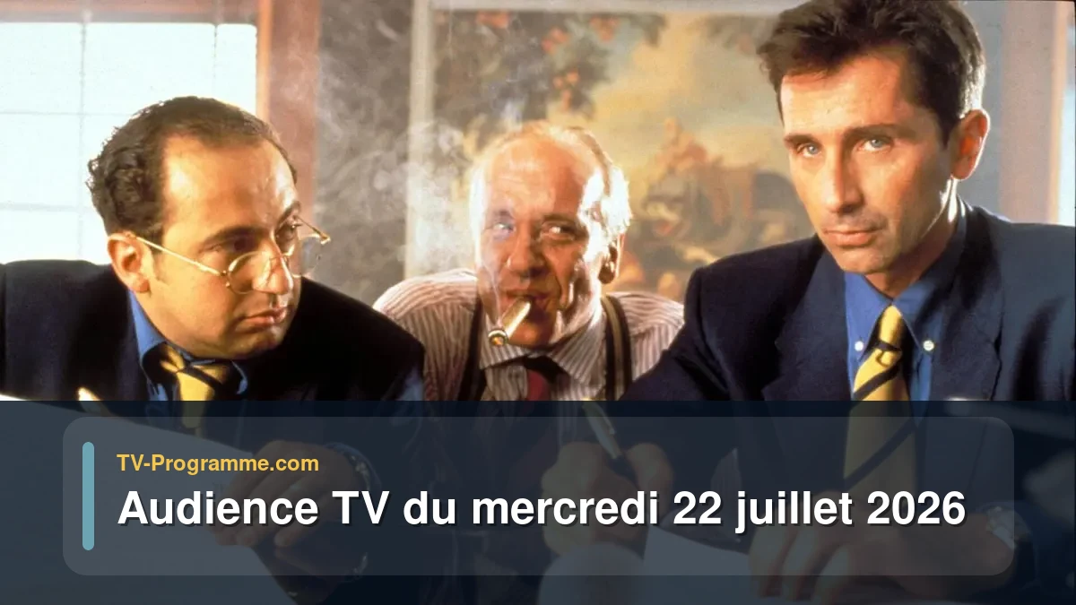 Audience TV du Mercredi 22 juillet 2026