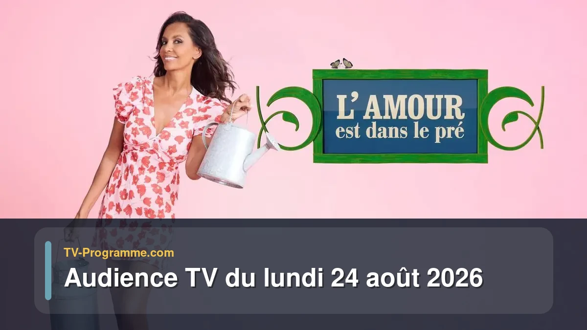 Audiences TV et audimat en prime time du Lundi 24 août 2026