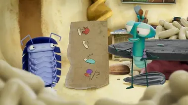 Louis garde les asticots