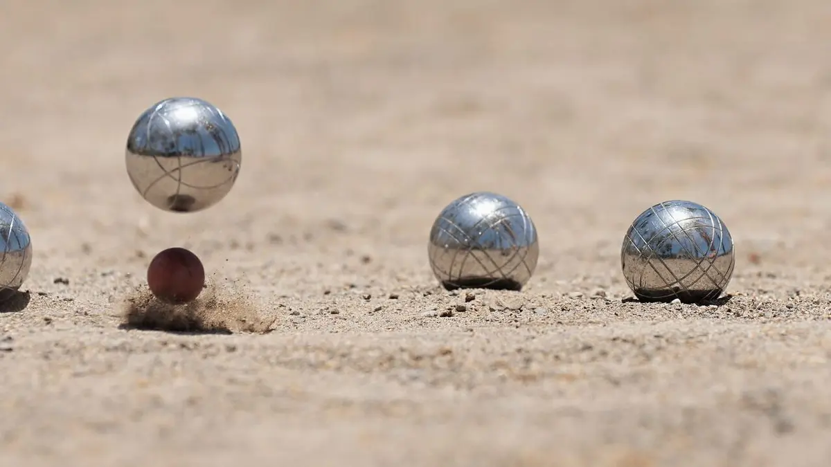 SPORT BOULES Très ancienne BOULE à clous ronds 1900 LYONNAISE LONGUE Collection
