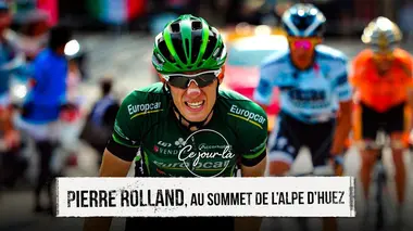Pierre Rolland au sommet de l'Alpe d'Huez