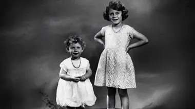 Elizabeth II et la Princesse Margaret