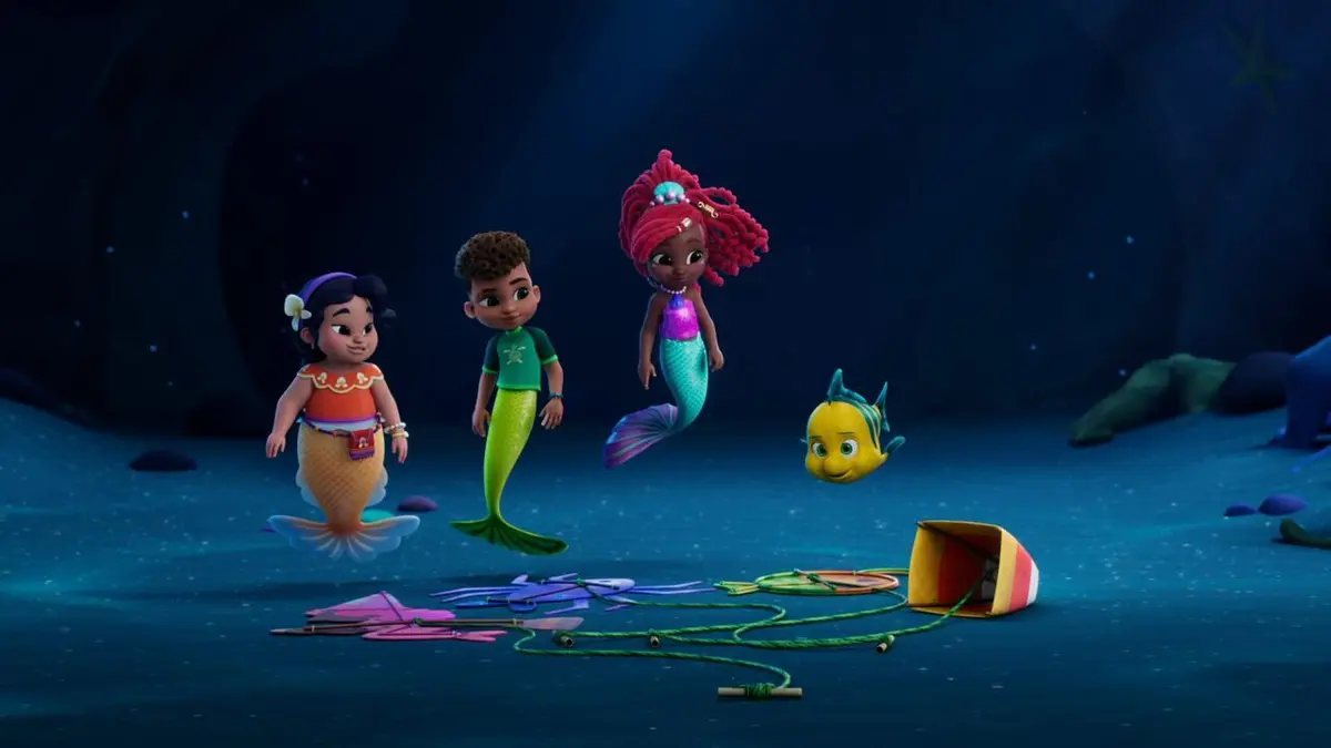 Disney Junior Ariel : Histoires de Sirènes S01E14 Le monstre cerf-volant / Le coup du faux miroir