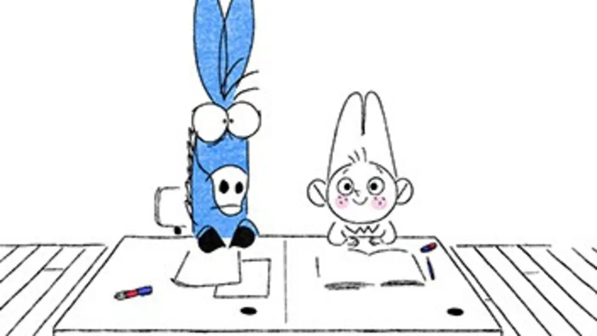 En sortant de l'école Ane dormant