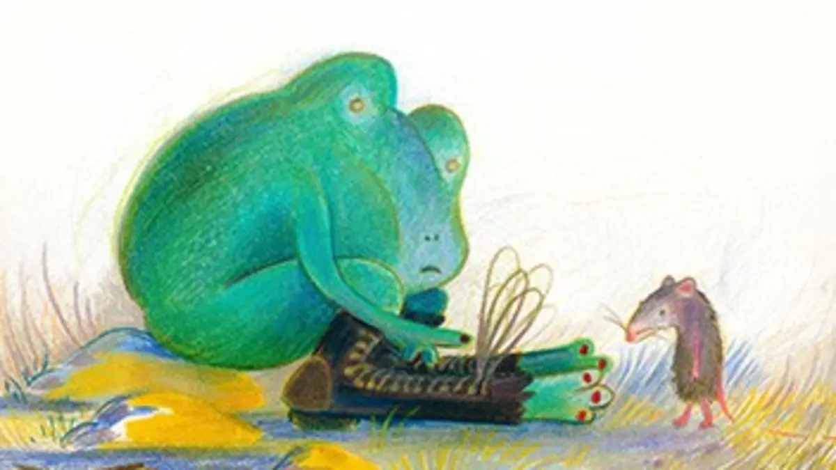 En sortant de l'école La grenouille aux souliers percés