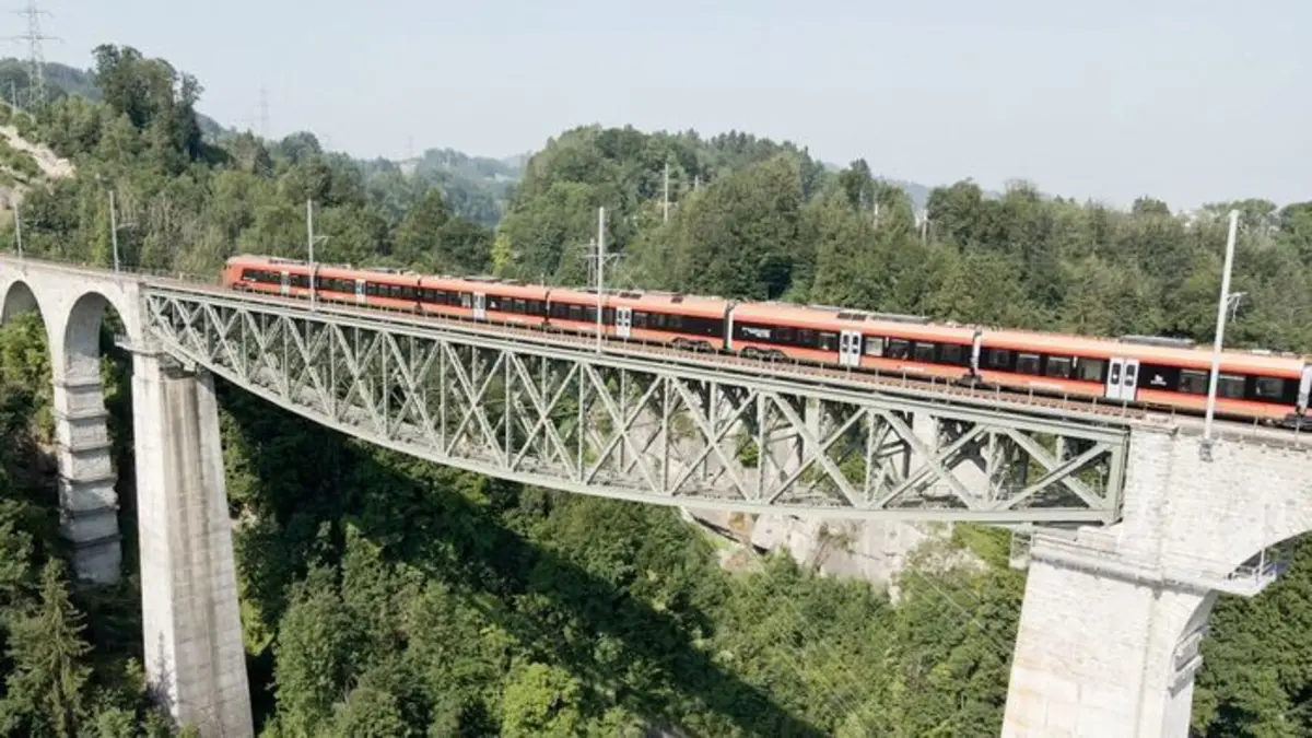 En train à travers la Suisse