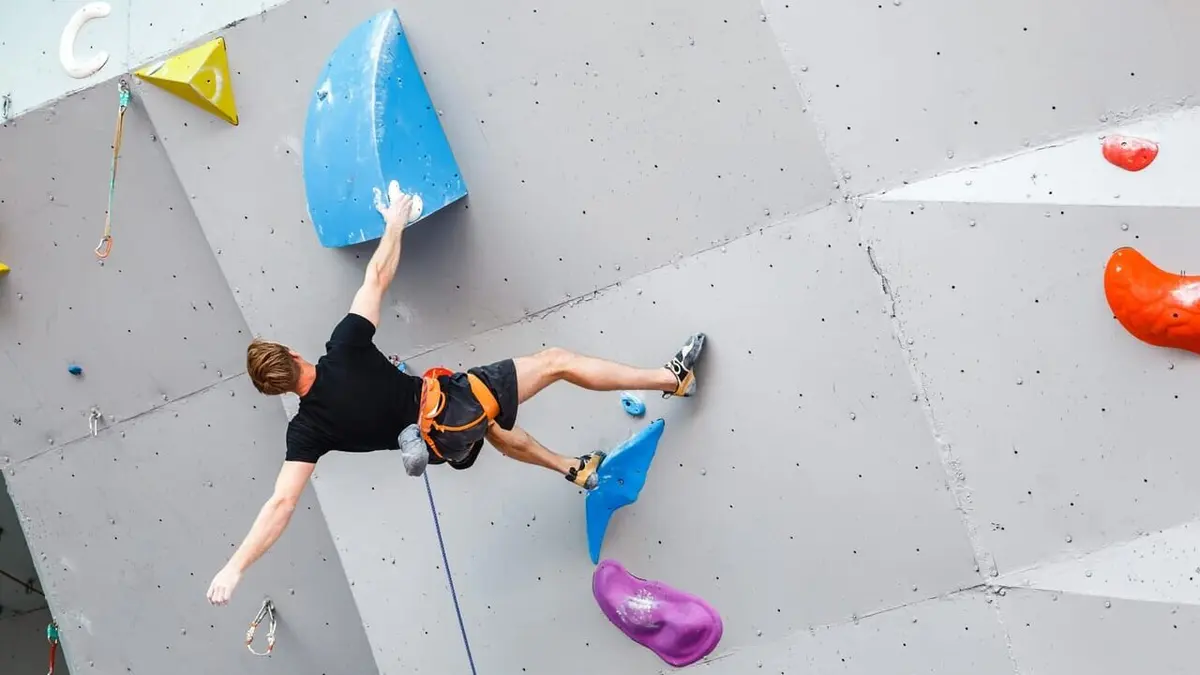 Escalade Escalade. Bloc et difficulté messieurs