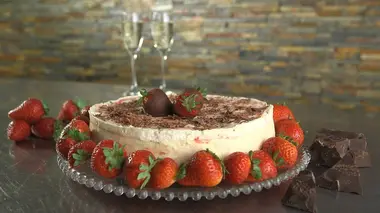 Tarte citrouille et sauce canneberge