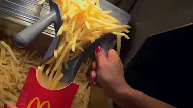 Frites et pizzas surgelées