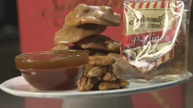 Salsa verde et pralines aux noix de pécan