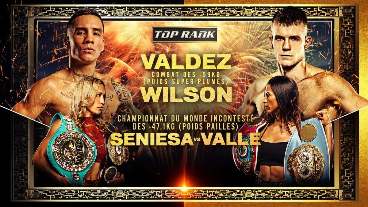 Format Boxe Poids légers : Oscar Valdez - Liam Wilson