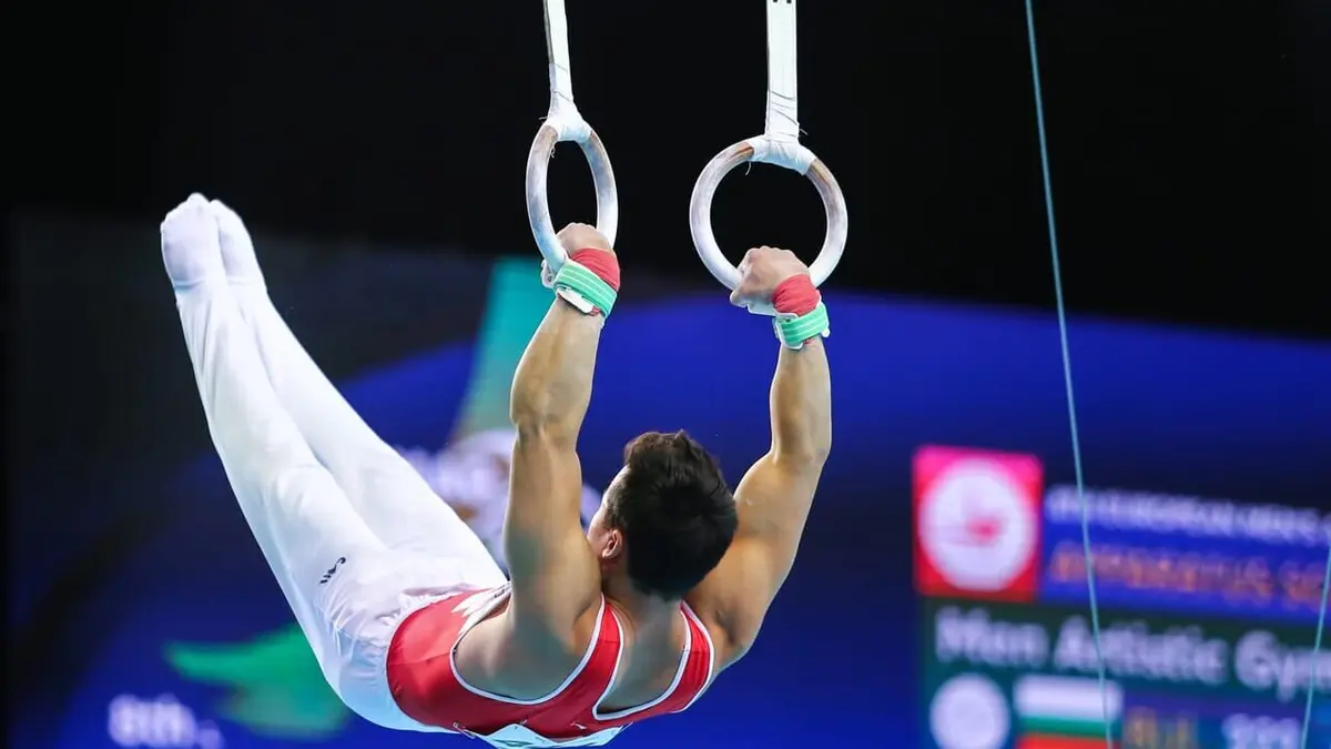 Gymnastique artistique Gymnastique artistique. Finales anneaux messieurs, barres asymétriques dames et saut messieurs 2024