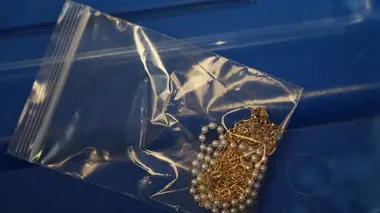 Rocky le chien et des raquettes de tennis vintage